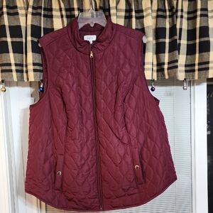 Croft & Barrow Burgundy Quilted Vest
